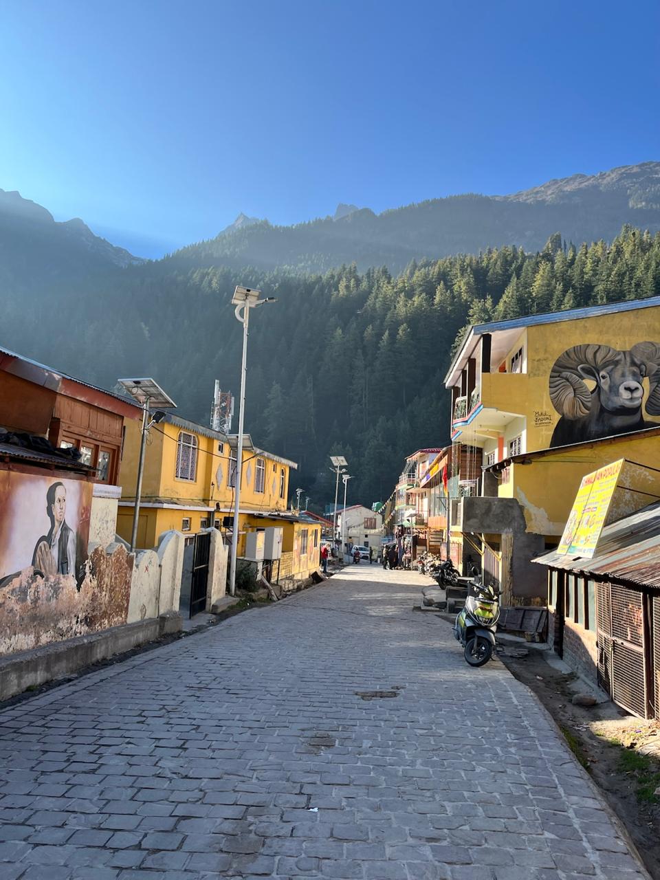 Harshil village street, an offbeat stop on a customised Uttarakhand tour